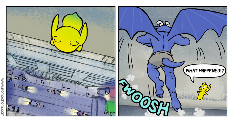 Page 5 - On The Ledge - Nomchom Monster Comics