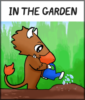 In the Garden - with Beefalo - Nomchom Monsters
