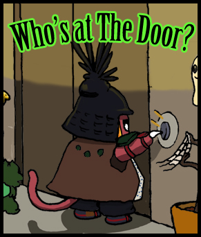 Who's at The Door? - nomchom comic cover
